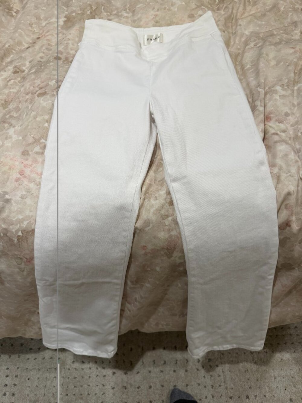 Frame Jetset Crop - Size 1 White High-Rise and Mini-boot - Picture 1 of 3